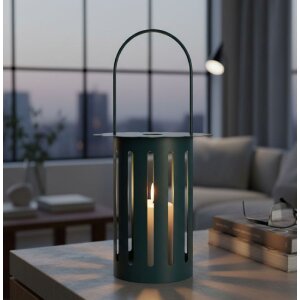 Mauro Ferretti Lampion Saturno Ottanio 24x43 cm kov/sklo