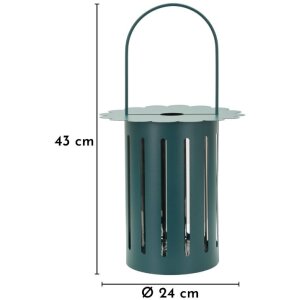 Mauro Ferretti Lampion Saturno Ottanio 24x43 cm kov/sklo