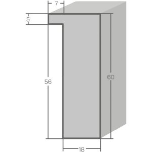 MendeFrames H980 drevený rámový rám s hlbokým profílom, prírodná/biela/čierna, 55 mm