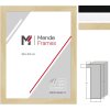 MendeFrames H980 drevený rámový rám s hlbokým profílom, prírodná/biela/čierna, 55 mm