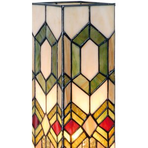 Tiffanyho svetelný stĺpik s geometrickými obrazcami 12,5x35 cm