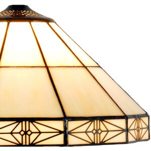 LumiLamp 5LL-3087 Tienidlo Tiffany Ø 32x16 cm Béžový sklenený trojuholník