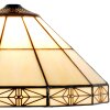 LumiLamp 5LL-3087 Tienidlo Tiffany Ø 32x16 cm Béžový sklenený trojuholník