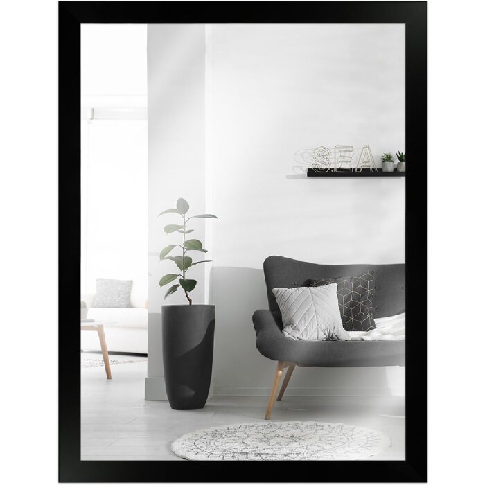 MendeFrames zrkadlo série H960 čierny 20x60 cm – minimalistický kovový rám