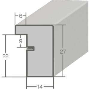 MendeFrames Dreťový rám 50x75 cm s bezodrazovým skлом, jednoduchý drevený profil