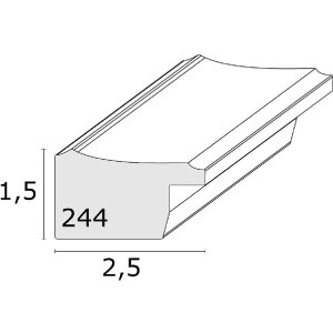 Deknudt S244 fotorámik z polystyrénu v drevenom dizajne s jasným skлом