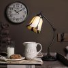 LumiLamp 5LL-5130 Tiffany stolová lampa Ø 15x46 cm Béžová sklenená stolová lampa