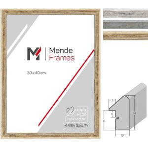 MendeFrames drevený rám H790 Strandový dům – biely, sivý, hnedý, 10x10-70x100