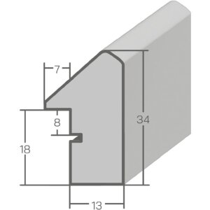 MendeFrames drevený rám H790 Strandový dům – biely, sivý, hnedý, 10x10-70x100