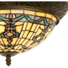 LumiLamp 5LL-5351 Stropné svietidlo Tiffany Ø 38x19 cm Béžové modré sklenené stropné svietidlo