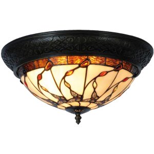Stropné svietidlo Tiffany zo skla 38 cm