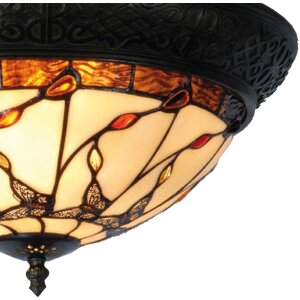 Stropné svietidlo Tiffany zo skla 38 cm