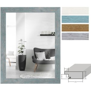 MendeFrames H750 Wandspiegel Massivholz 3,2 cm Flachprofil