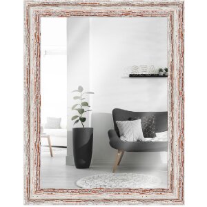 MendeFrames H740 stenový zrkadlový rám v štýle Shabby-Chic z masívneho dreva, 3,9 cm profil