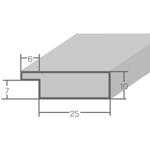 MendeFrames Bilderrahmen H710 Shabby-Chic 40x40 cm braun Antireflexglas