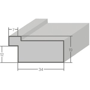 MendeFrames H690 Fotorámik Vintage z Masívneho Dreva, 41 mm, Biela a Krémovo-Hnedá