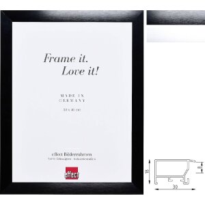 Effect A1 Bezpečnostný rám Profil S3, hliník 30 mm, čierny / strieborný