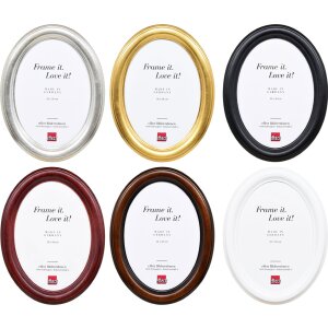 Effect fotorámik Oval Profil HB z masívneho dreva, striebro, zlatá, čierna, biela, orechová, mahagón