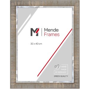 MendeFrames H670 Industrial – štýlový fotorámik s hrubým dreveným profilom 40 mm, sivá/taupe