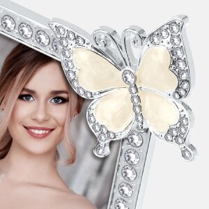 ZEP Bilderrahmen Ives silber glänzend mit Schmetterling 10x15 cm