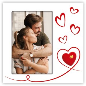 ZEP Fotorámik Roberta 10x15 cm biely so srdiečkami...