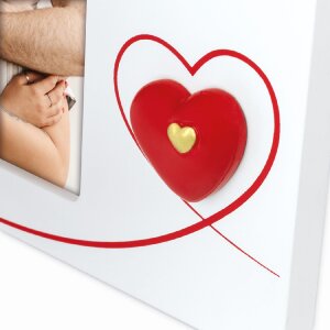 ZEP Fotorámik Roberta 10x15 cm biely so srdiečkami...