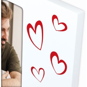 ZEP Fotorámik Roberta 10x15 cm biely so srdiečkami stojanový