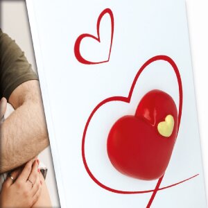 ZEP Fotorámik Roberta 10x15 cm biely so srdiečkami stojanový