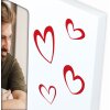 ZEP Fotorámik Roberta 10x15 cm biely so srdiečkami stojanový