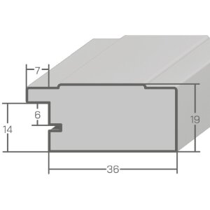 MendeFrames H630 Shabby-Chic fotorámik z masívneho dreva biely s rustikálnym charme 4,3 cm
