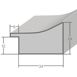 MendeFrames H620 Antik Massivholz Wandspiegel in verschiedenen Farben und Größen