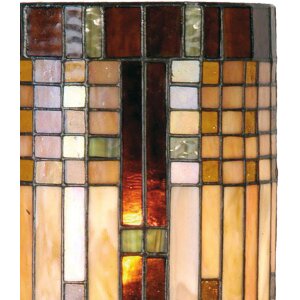 LumiLamp 5LL-9112 Nástenné svietidlo Tiffany 20x11x36 cm Béžová Hnedé sklo polkruh