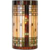 LumiLamp 5LL-9112 Nástenné svietidlo Tiffany 20x11x36 cm Béžová Hnedé sklo polkruh