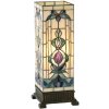 Farebná Tiffanyho stolová lampa zo skla 18x45 cm
