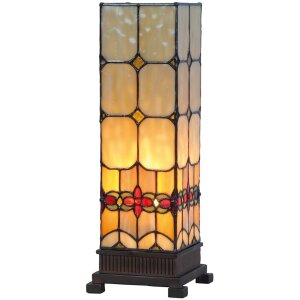 LumiLamp 5LL-9228 Stolná lampa Tiffany 12x12x35 cm...
