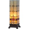 LumiLamp 5LL-9228 Stolná lampa Tiffany 12x12x35 cm obdĺžnik zo žltého skla