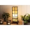 LumiLamp 5LL-9228 Stolná lampa Tiffany 12x12x35 cm obdĺžnik zo žltého skla