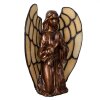 LumiLamp 5LL-9246 Tiffany stolová lampa Angel 16x10x18 cm béžové sklo Tiffany