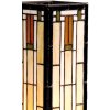 LumiLamp 5LL-9332 Tiffany stolová lampa 12x12x35 cm béžová hnedé sklo obdĺžnik