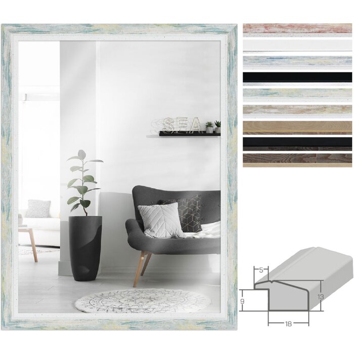 MendeFrames H490 Stenebný zrkadlový obraz Modern – pastelové a drevené farby, 10×10 až 50×70 cm