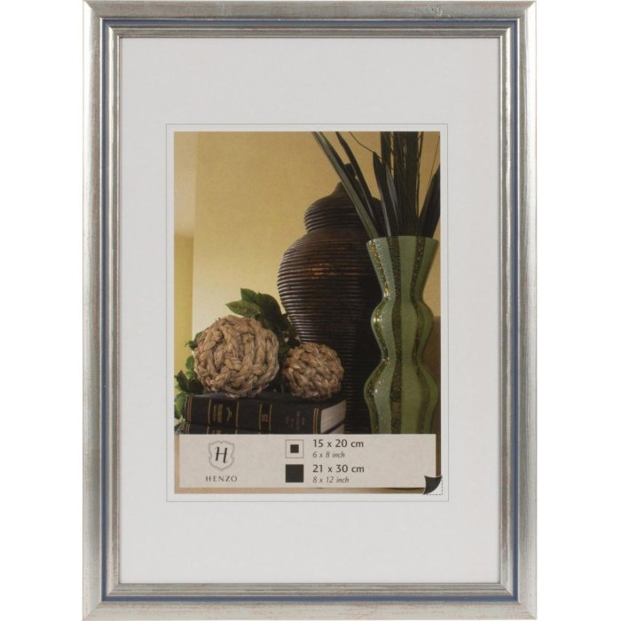 Drevený rám Henzo Artos 21x30 cm strieborný rám na dokumenty DIN A4