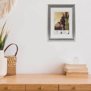 Drevený rám Henzo Artos 21x30 cm strieborný rám na dokumenty DIN A4