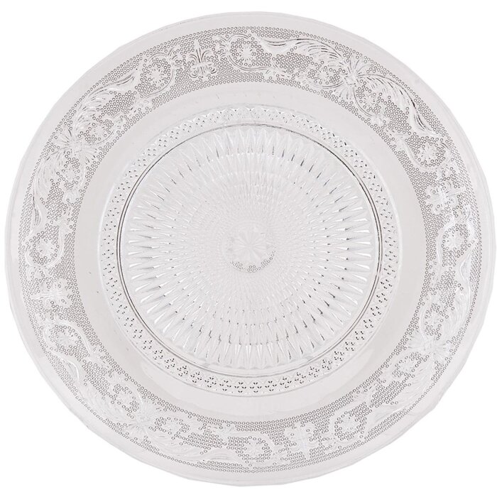 Clayre & Eef 6GL0223 Sklenený tanier 23 cm