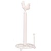 Clayre & Eef 6Y0518W Kuchynský držiak na rolky Ø 18x43 cm Biely kov