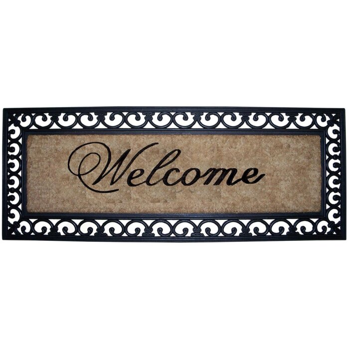 Rohožka Welcome čierna 120x45 cm