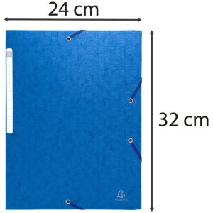 Exacompta priečinok elastický 3 chlopne 425g Nature Future DIN A4 Modrá