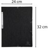 Exacompta priečinok elastický 3 chlopne Manila kartón 355g DIN A4 čierny