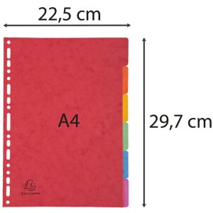 Exacompta 89H Nature Future Register DIN A4 6 Taben Manila Karton 400 g