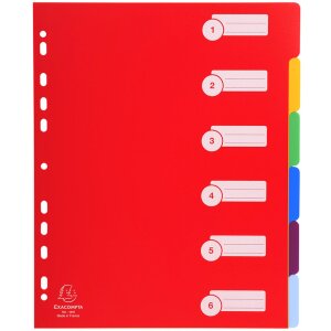 Register DIN A4 mit 6 Taben