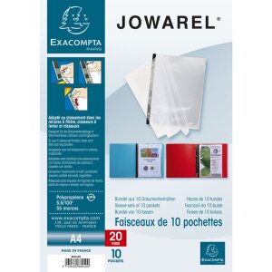 Exacompta 88040E Dokumentenhüllenbündel A4 10 Hüllen Polypropylen klar